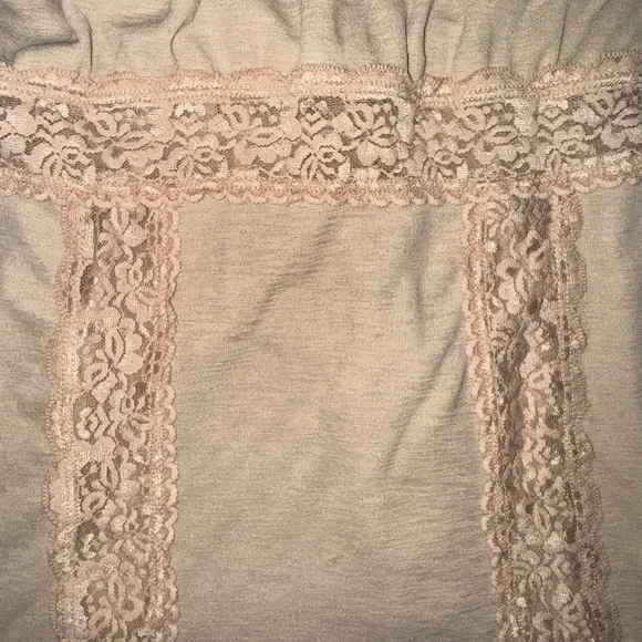 Y2K Tan babydoll top size large - Picture 4 of 4